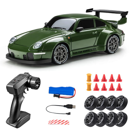Porsche RC Drift 4WD a Control Remoto con Luces LED y Accesorios