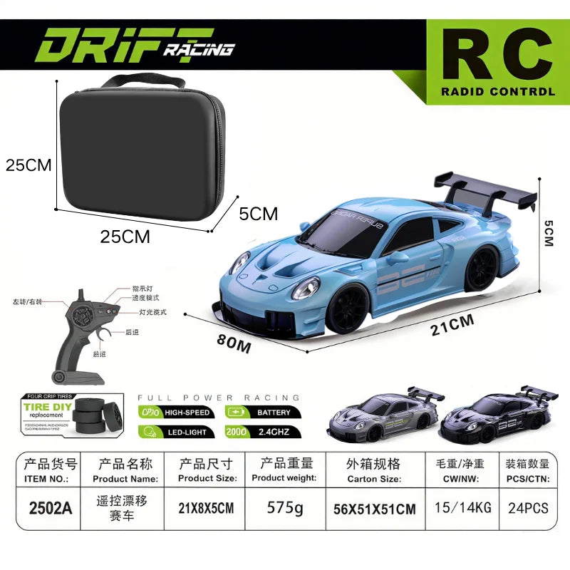 Coche de carreras de drifting RC Drift GT3 RS 911 de edición limitada (2026)